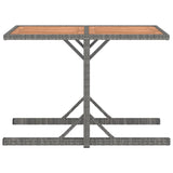 3 Piece Garden Dining Set Solid Acacia Wood & Poly Rattan Anthracite - Extra Image