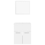 Bathroom Furniture Set White Engineered Wood