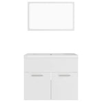 Bathroom Furniture Set White Engineered Wood
