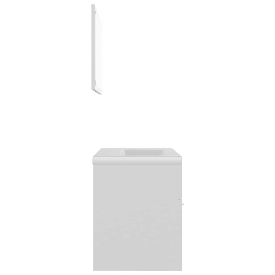 Bathroom Furniture Set White Engineered Wood