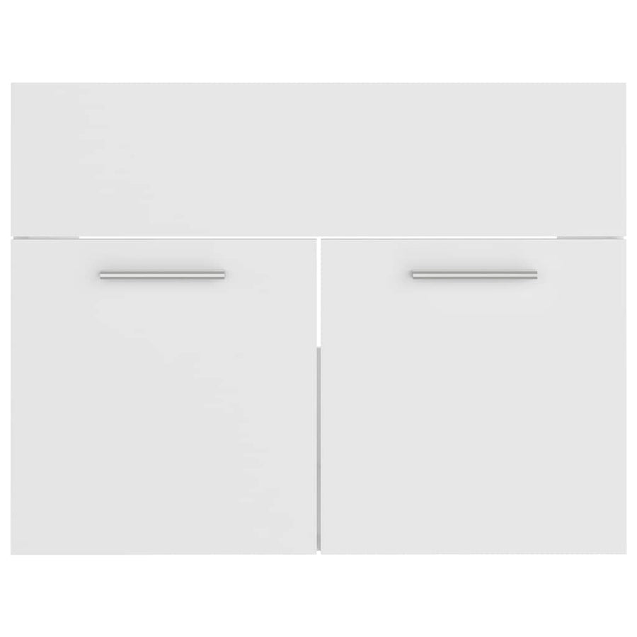 Bathroom Furniture Set White Engineered Wood