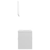 Bathroom Furniture Set High Gloss White Engineered Wood - Rear View