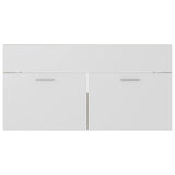 Bathroom Furniture Set White and Sonoma Oak Engineered Wood - Extra Image