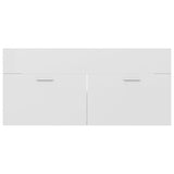 Bathroom Furniture Set High Gloss White Engineered Wood - Extra Image