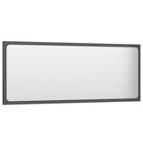 Bathroom Furniture Set High Gloss Grey Engineered Wood - Extra Image