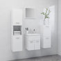 Bathroom Furniture Set White Engineered Wood