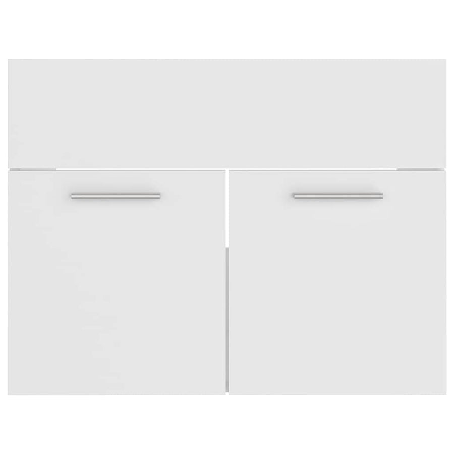 Bathroom Furniture Set White Engineered Wood