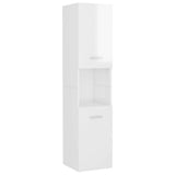 Bathroom Furniture Set White Engineered Wood - Close-Up Angle