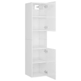 Bathroom Furniture Set White Engineered Wood - Low Angle