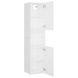 Bathroom Furniture Set White Engineered Wood - 45-Degree Angle