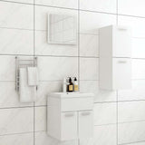 Bathroom Furniture Set White Engineered Wood