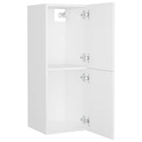 Bathroom Furniture Set White Engineered Wood - Low Angle