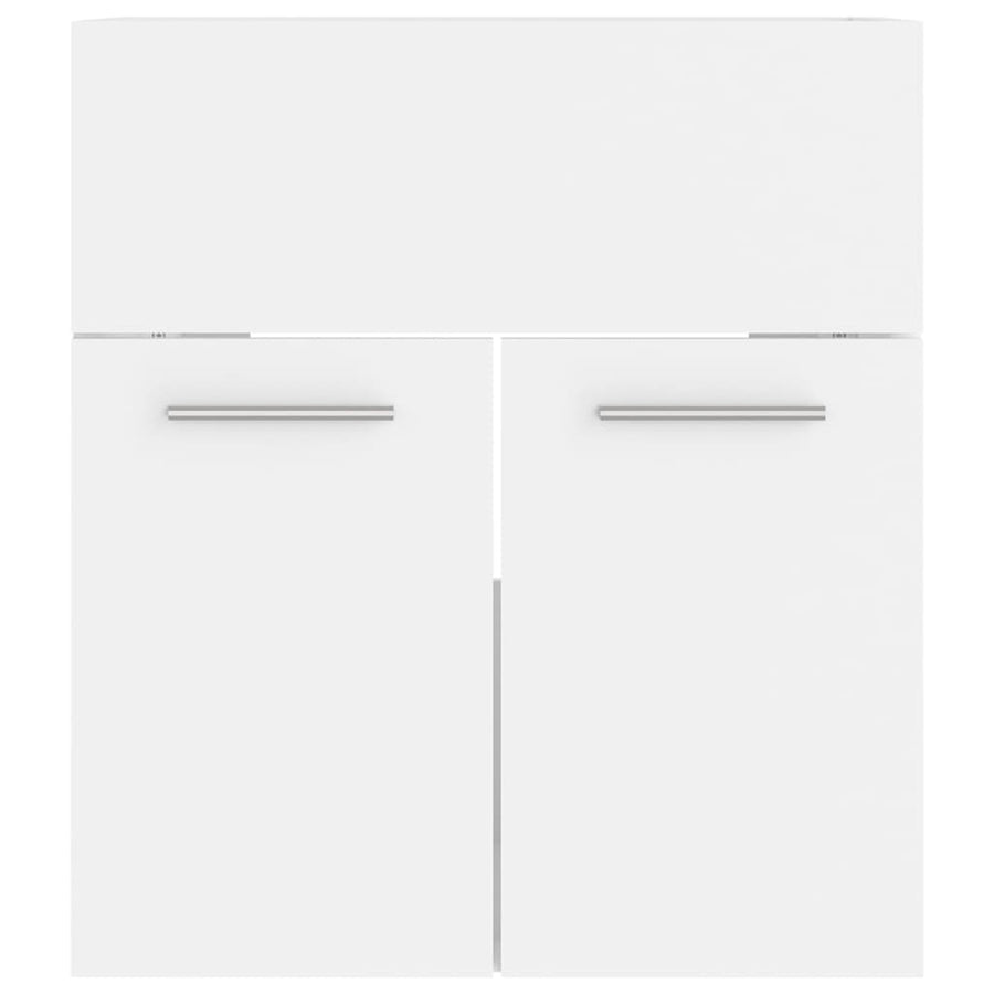 Bathroom Furniture Set White Engineered Wood