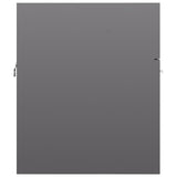 Bathroom Furniture Set High Gloss Grey Engineered Wood - Rear View
