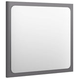 Bathroom Furniture Set High Gloss Grey Engineered Wood - Close-Up Angle