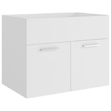 Bathroom Furniture Set White Engineered Wood - Top-Down View