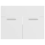 Bathroom Furniture Set White Engineered Wood - Low Angle