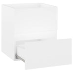 Sink Cabinet with Built-in Basin White Engineered Wood