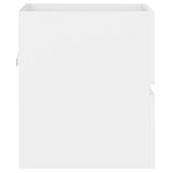 Sink Cabinet with Built-in Basin White Engineered Wood