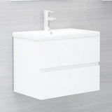 Bathroom Furniture Set White Engineered Wood