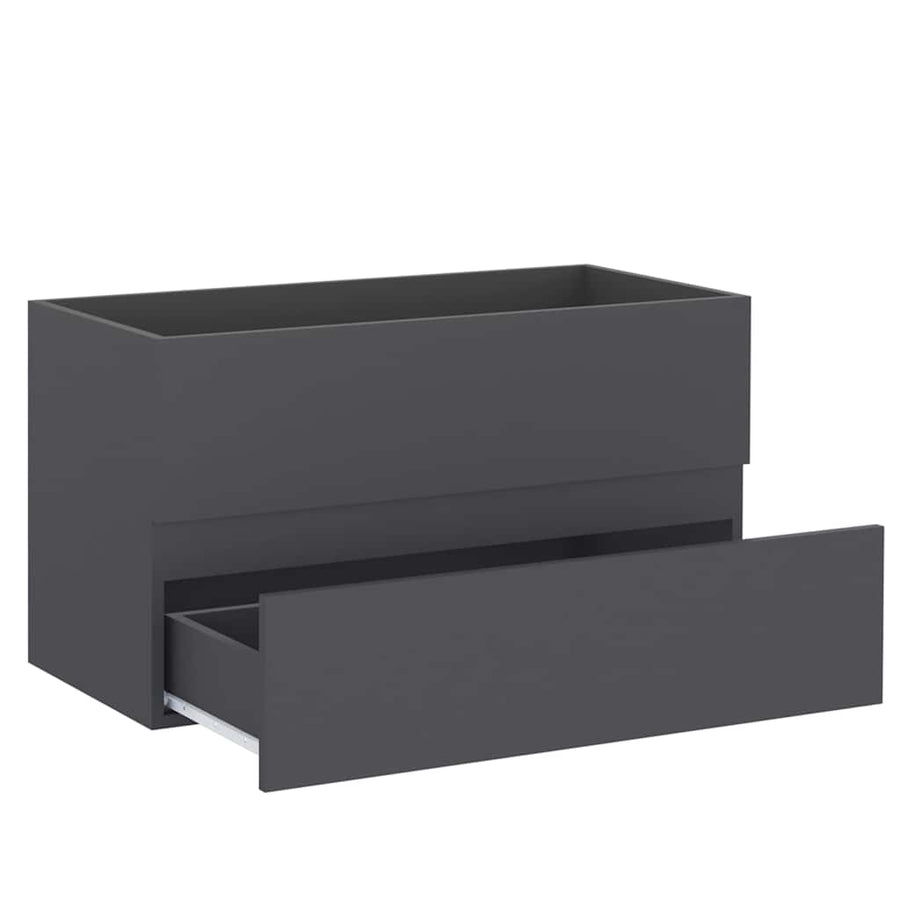 Bathroom Furniture Set Grey Engineered Wood