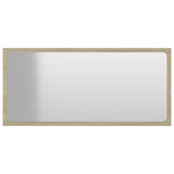 Bathroom Furniture Set White and Sonoma Oak Engineered Wood - Low Angle