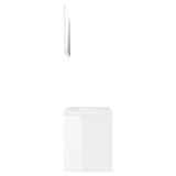 Bathroom Furniture Set High Gloss White Engineered Wood - Top-Down View