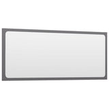 Bathroom Furniture Set High Gloss Grey Engineered Wood