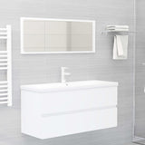Bathroom Furniture Set White Engineered Wood