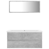 Bathroom Furniture Set Concrete Grey Engineered Wood - Top-Down View