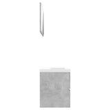 Bathroom Furniture Set Concrete Grey Engineered Wood - 45-Degree Angle