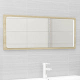 Bathroom Furniture Set White and Sonoma Oak Engineered Wood - Rear View