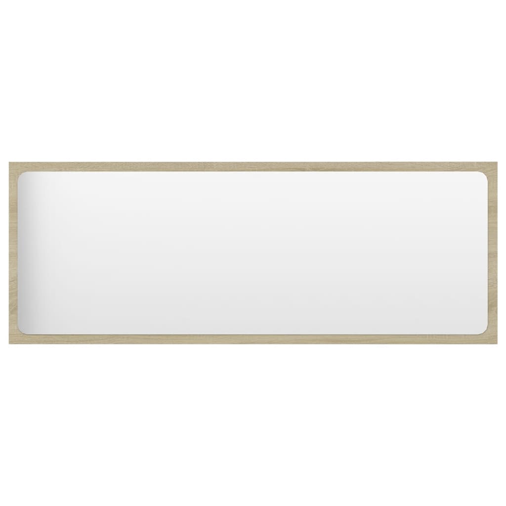 Bathroom Furniture Set White and Sonoma Oak Engineered Wood