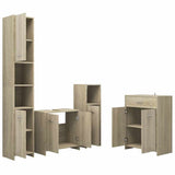 4 Piece Bathroom Furniture Set Sonoma Oak
