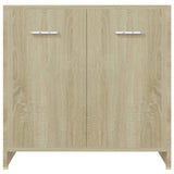 4 Piece Bathroom Furniture Set Sonoma Oak - 45-Degree Angle