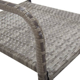 3 Piece Garden Dining Set Grey - Close-Up Angle
