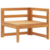 Corner Sofa with Dark Grey Cushions Solid Acacia Wood
