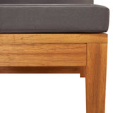 Corner Sofa with Dark Grey Cushions Solid Acacia Wood - Extra Image