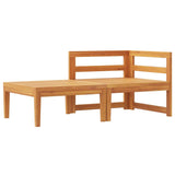 2 Piece Garden Lounge Set with Dark Grey Cushions Acacia Wood - Top-Down View