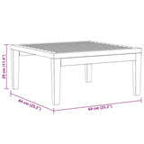 Garden Table 64x64x29 cm Solid Acacia Wood