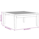 Garden Table 64x64x29 cm Solid Acacia Wood - Extra Image