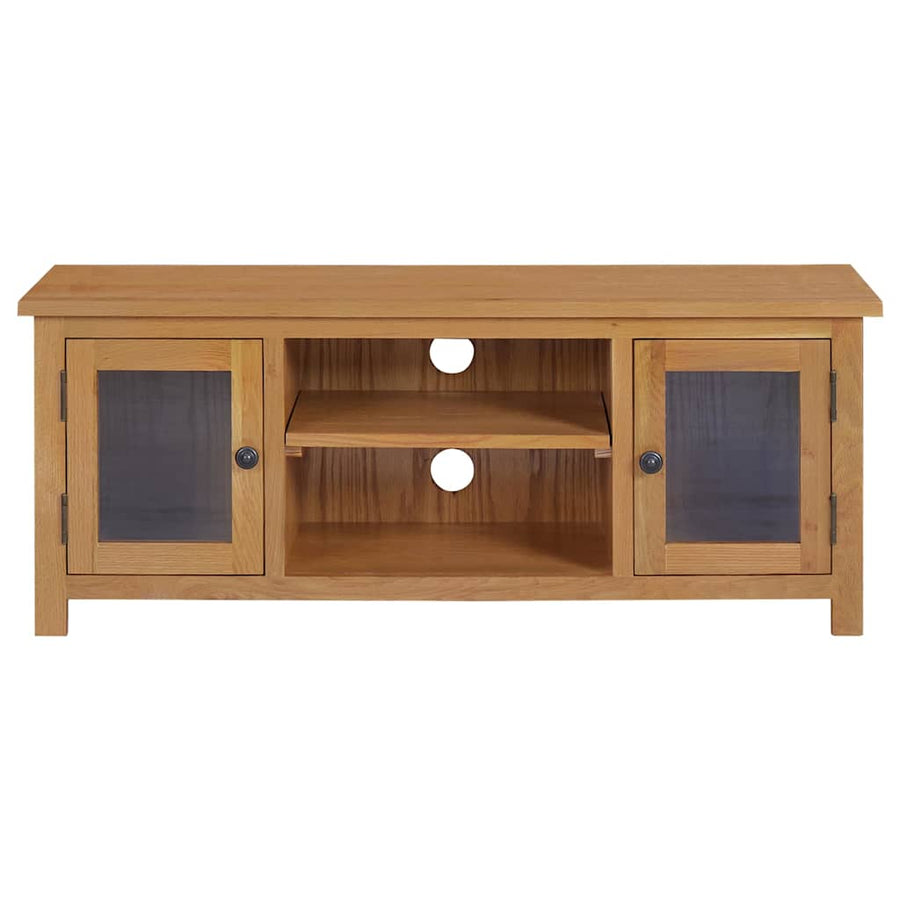 TV Cabinet 110x35x44 cm Solid Oak Wood