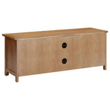 TV Cabinet 110x35x44 cm Solid Oak Wood - 45-Degree Angle