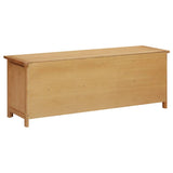 Shoe Rack 114x37x45 cm Solid Oak Wood - Top-Down View