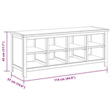 Shoe Rack 114x37x45 cm Solid Oak Wood