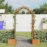 Garden Pergola with Planter Solid Firwood - Side View