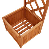 Garden Pergola with Planter Solid Firwood - Rear View