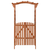Pergola with Gate 116x40x204 cm Solid Firwood - Front View