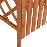 Pergola with Gate 116x40x204 cm Solid Firwood - 45-Degree Angle