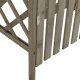 Pergola with Gate 116x40x204 cm Grey Solid Firwood - 45-Degree Angle